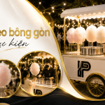 xe kẹo bông gòn sự kiện