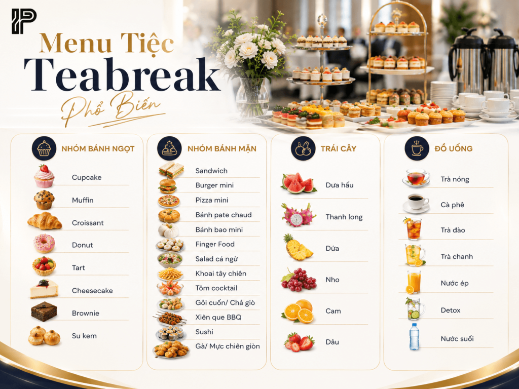 Menu tiệc teabreak phổ biến